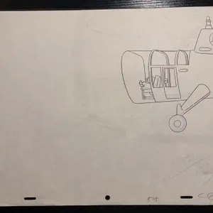 Original 1990s/2000s Cartoon Helicopter Drawing