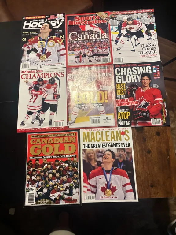 2010 Team Canada Sidney Crosby Olympic Magazines