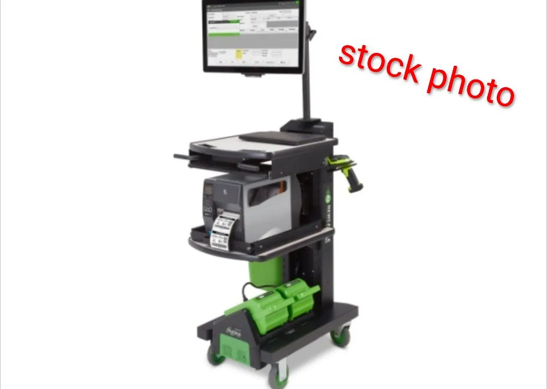 Newcastle Systems Mobile Workstation Cart with PowerDocks and Monitor Mount no batteries