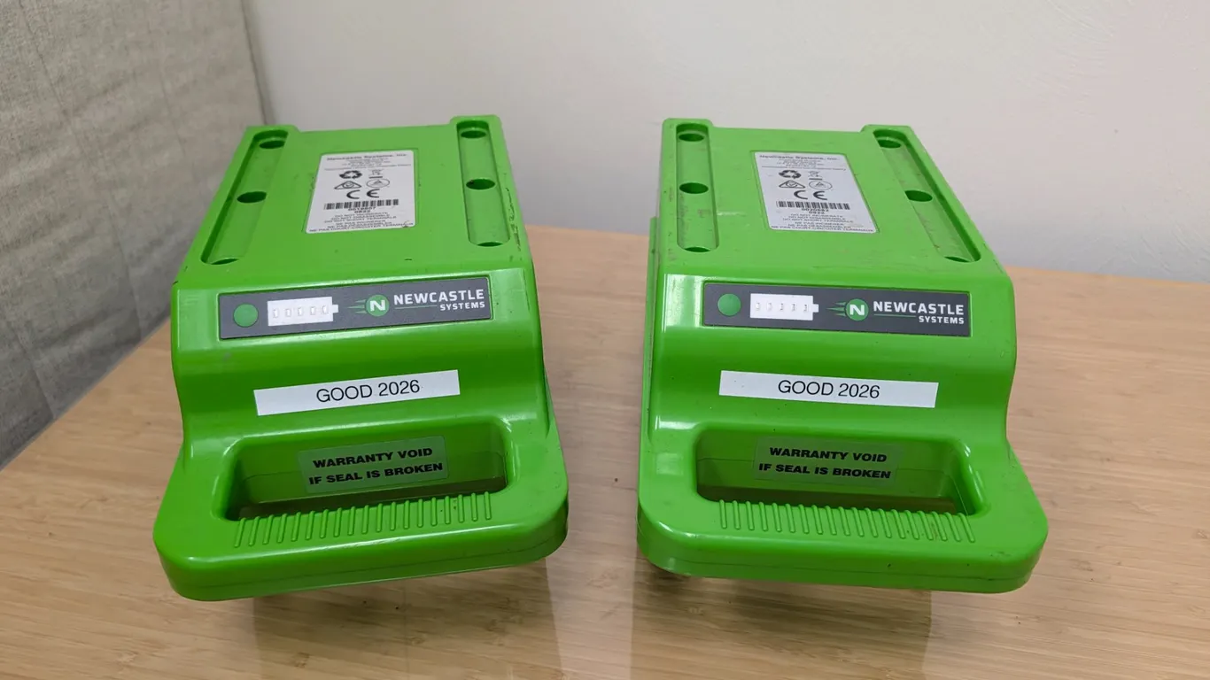 Pair of Newcastle Systems Lithium Iron Phosphate Batteries
