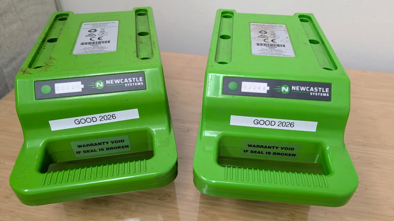 Pair of Newcastle Systems Lithium Iron Phosphate Batteries