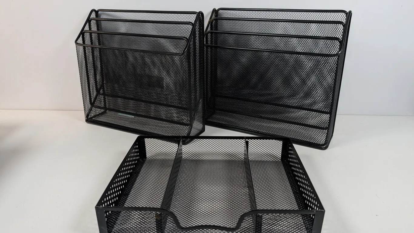 Black Mesh Desk Organizers