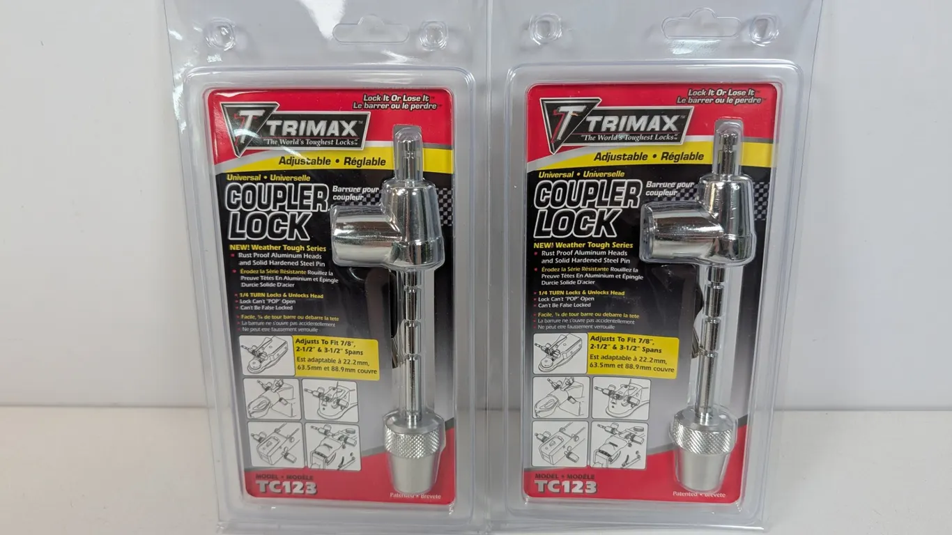 Lot of 2 TRIMAX TC123 Universal Coupler Lock