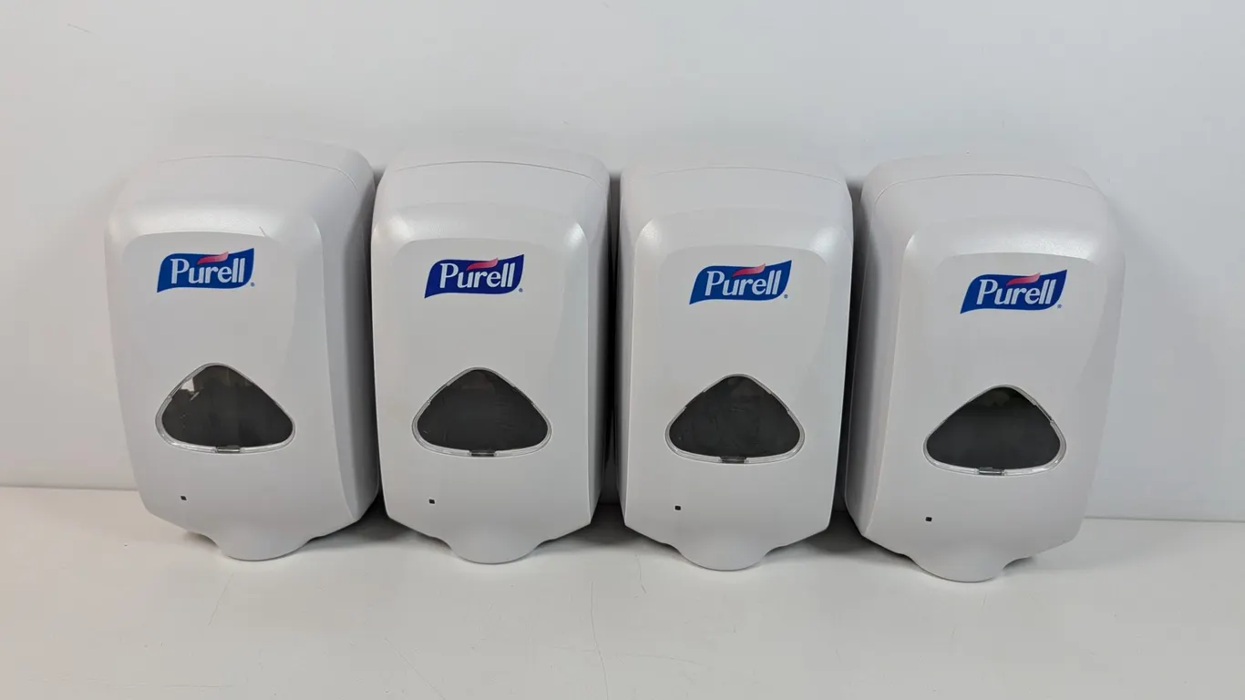 Four Purell Automatic Hand Sanitizer Dispensers