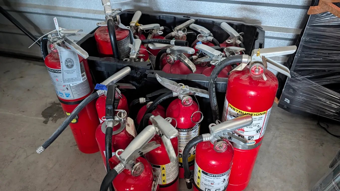 Lot of 22 Assorted Fire Extinguishers