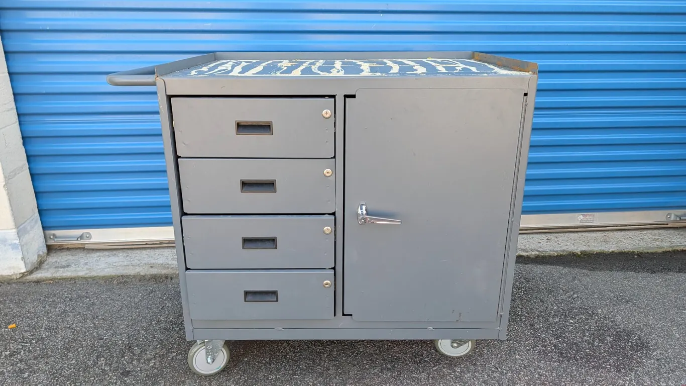 Metal Rolling Workstation Cart