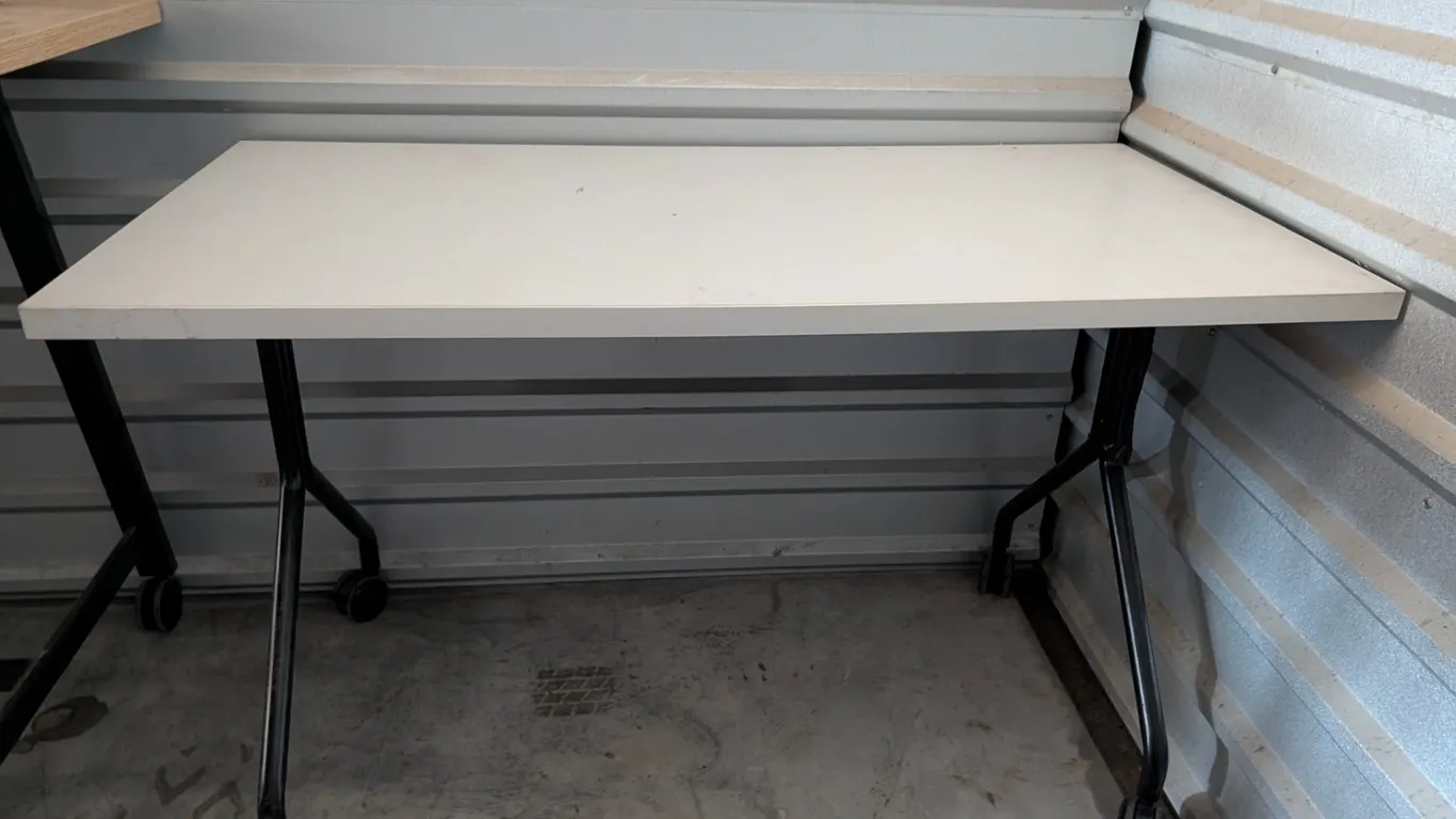 Light Gray Rolling Utility Table