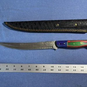Damascus steel filet knife