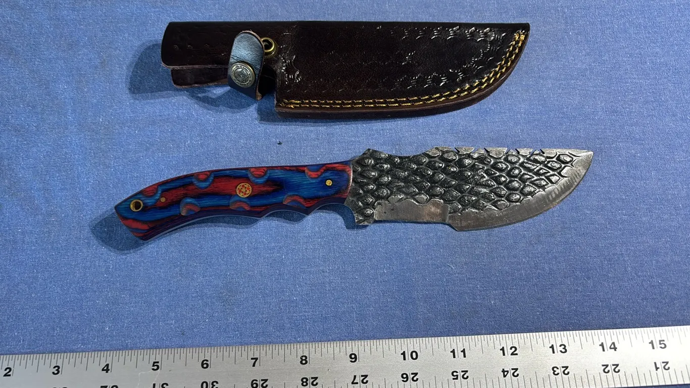 Damascus steel knife