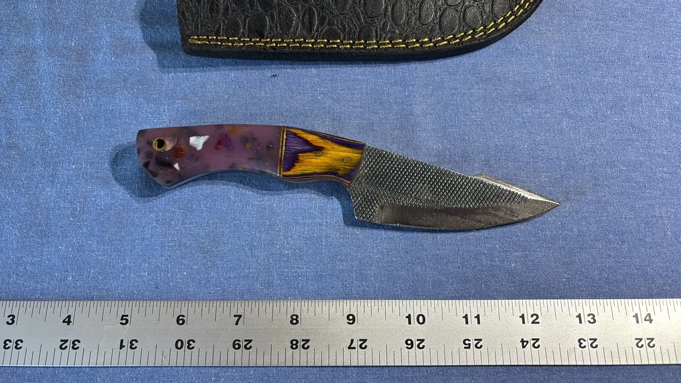 Damascus steel knife