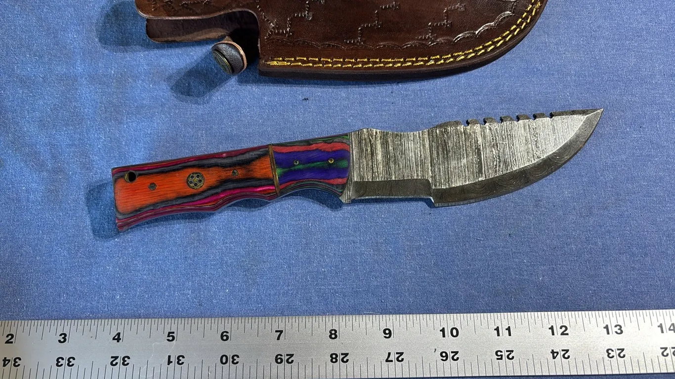 Damascus steel knife