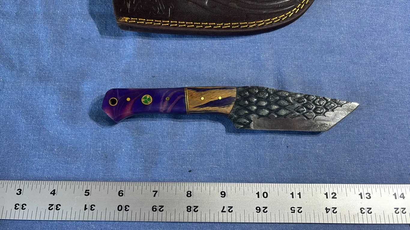 Damascus steel knife