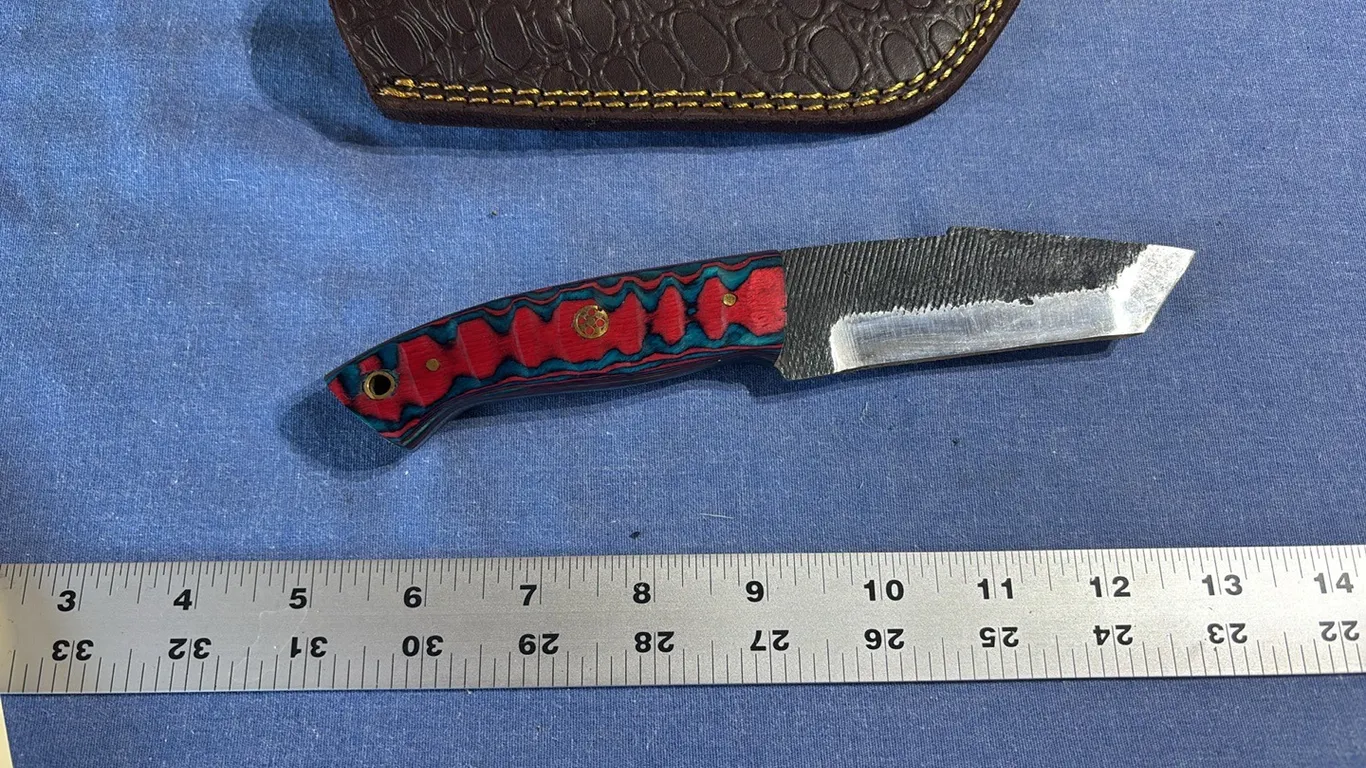 Damascus steel knife