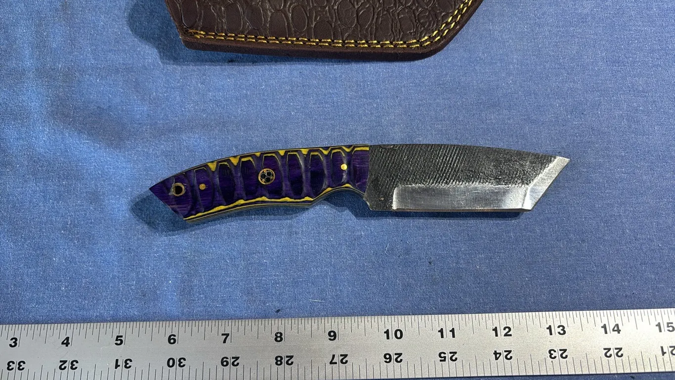 Damascus steel knife