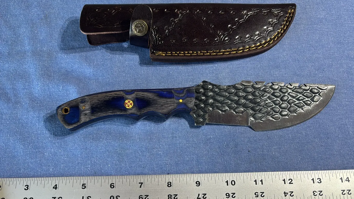 Damascus steel knife