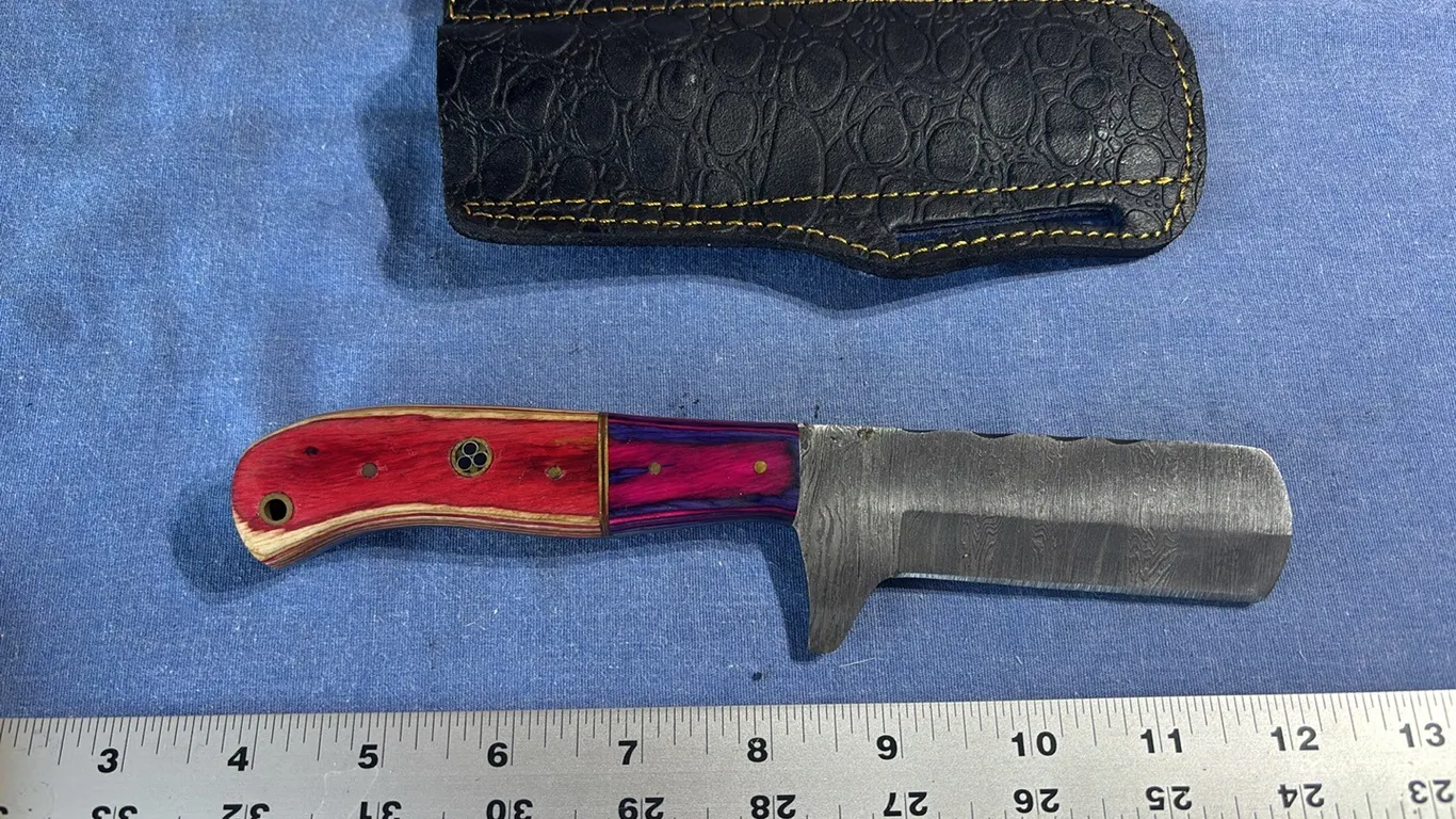 Damascus steel knife