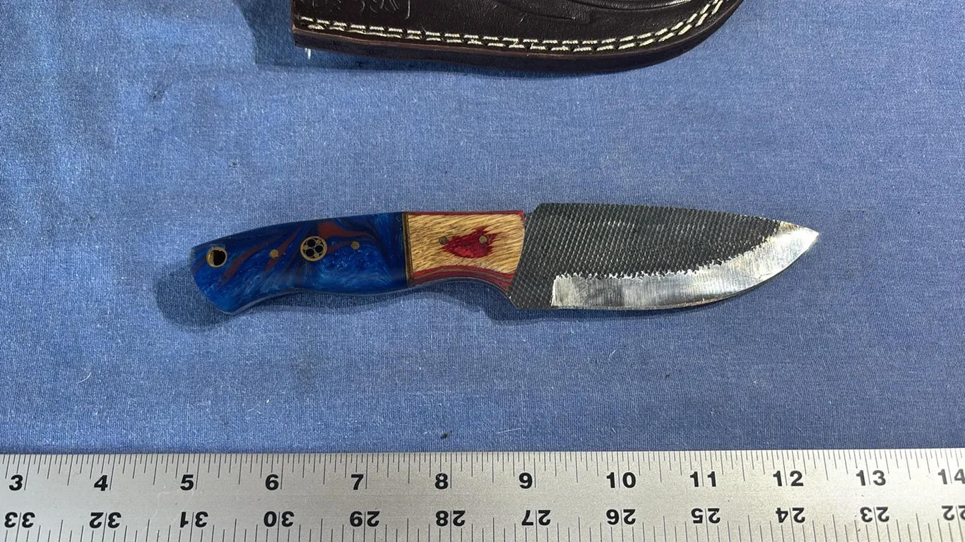 Damascus steel knife