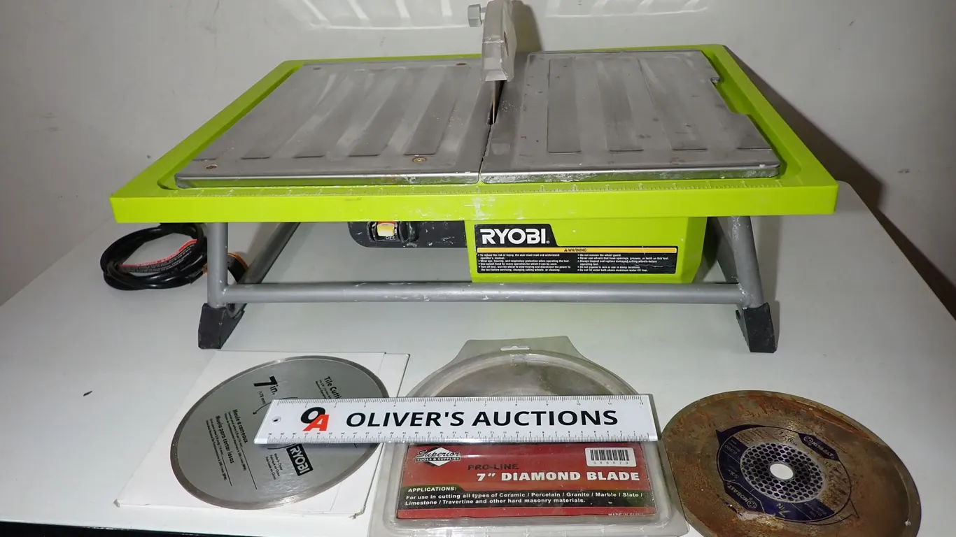 Ryobi 7-Inch Overhead Wet Tile Saw | Model WS722 With Extra Diamond Blades