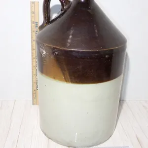 Antique Two-Tone Stoneware Moonshine Jug | Robinson Ransbottom Pottery