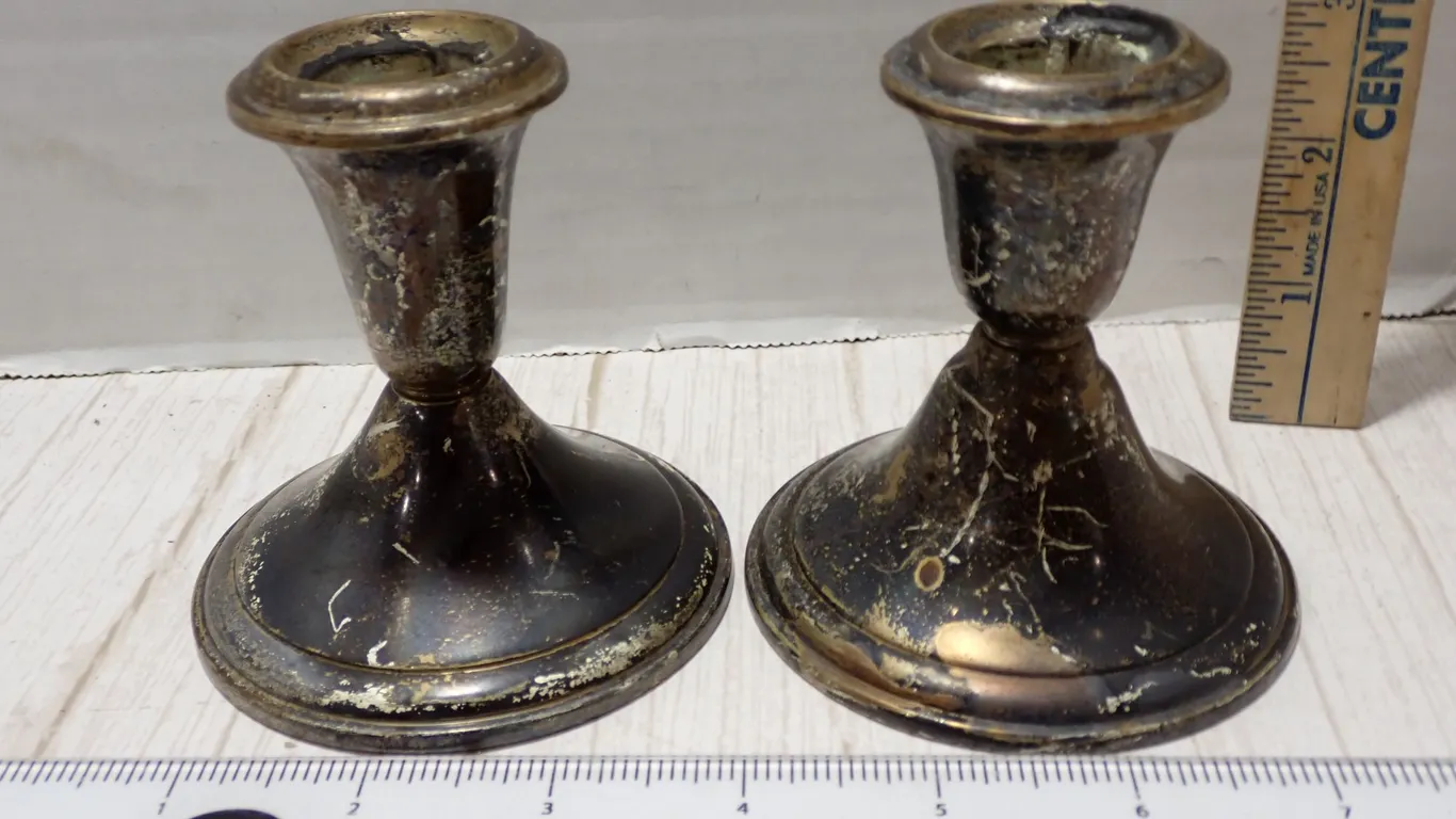 Gorham Newport Sterling Silver Weighted Candlesticks | Pair