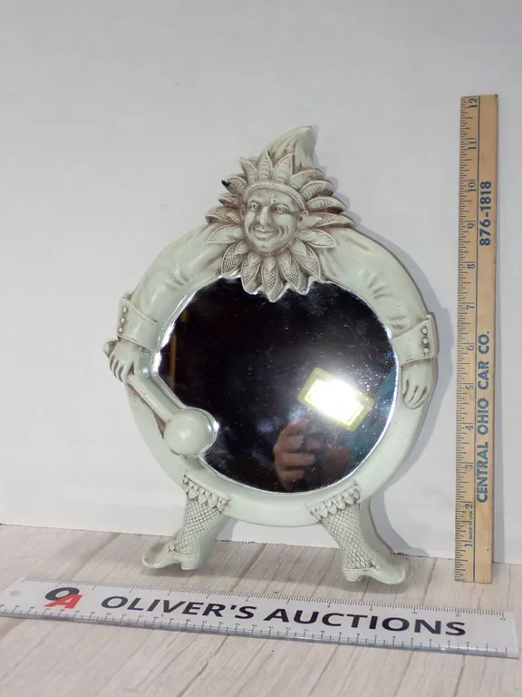 Vintage Facsimiles Ltd Jester Countertop Mirror | Pagliacci Resin Replica