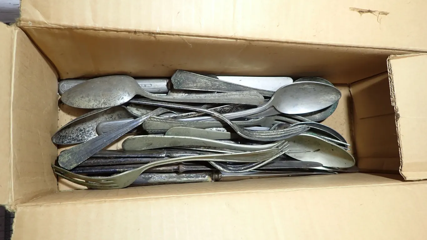 Vintage Mixed Silver-Plated Flatware Craft & Restoration Salvage Lot