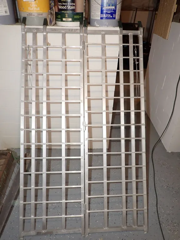 66" Aluminum Folding ATV Lawn Mower Loading Ramp with Safety Cables