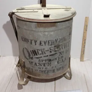 Geo W Diener Mfg Co Quick-Service No 10 Galvanized Oily Waste Can