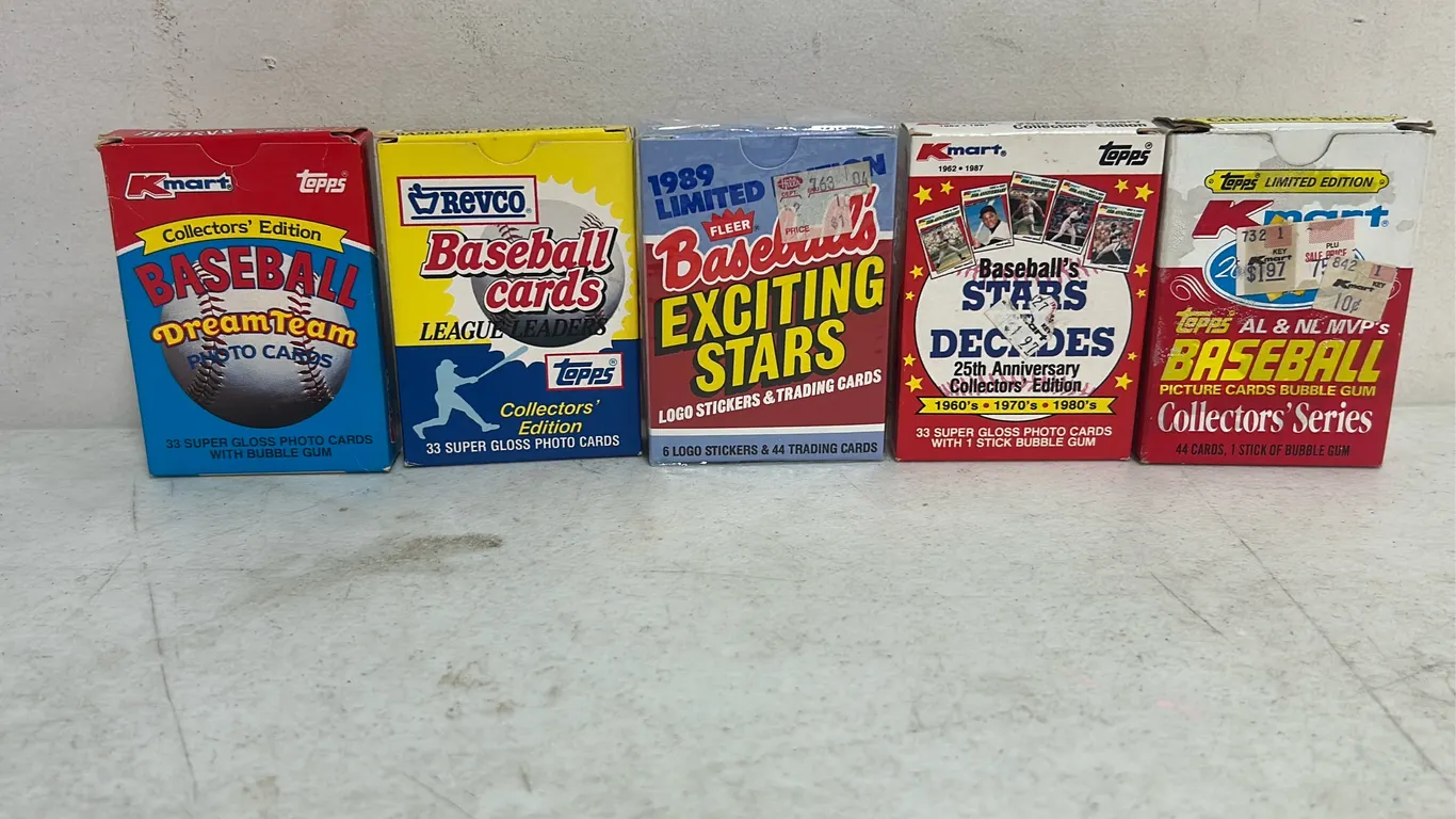 5 BASEBALL CARD SETS