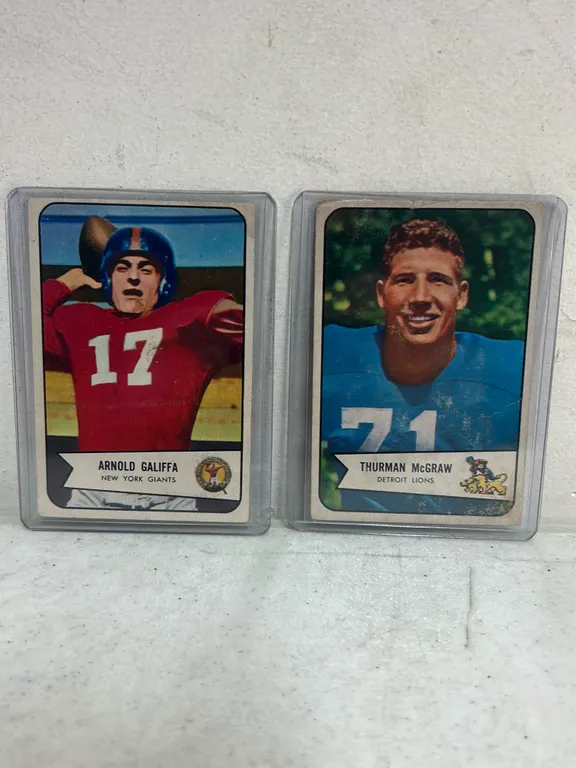 2 BOWMAN 1954 NFL CARDS