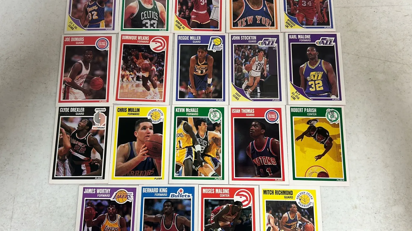 19 FLEER 1989 NBA HOF'ers CARDS