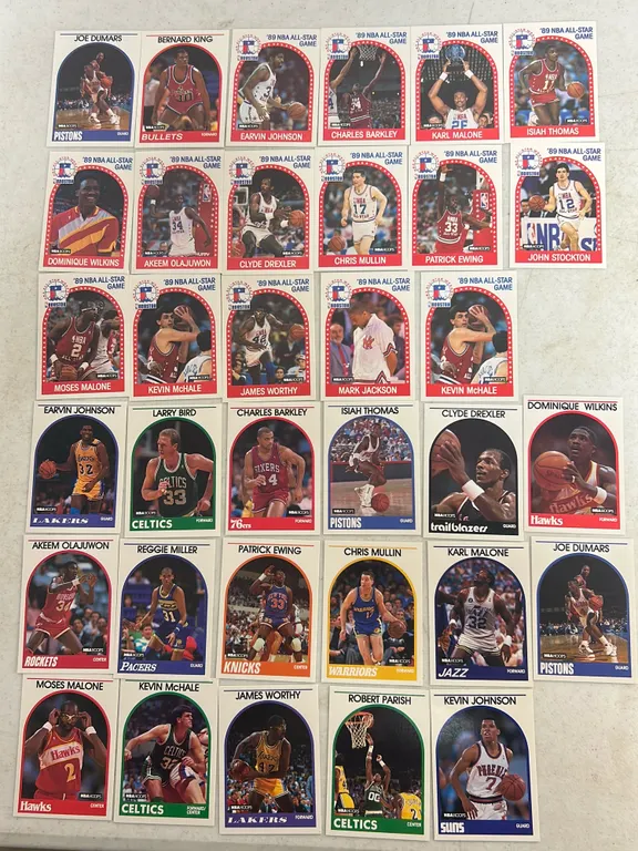 34 HOOPS 1989 NBA CARDS