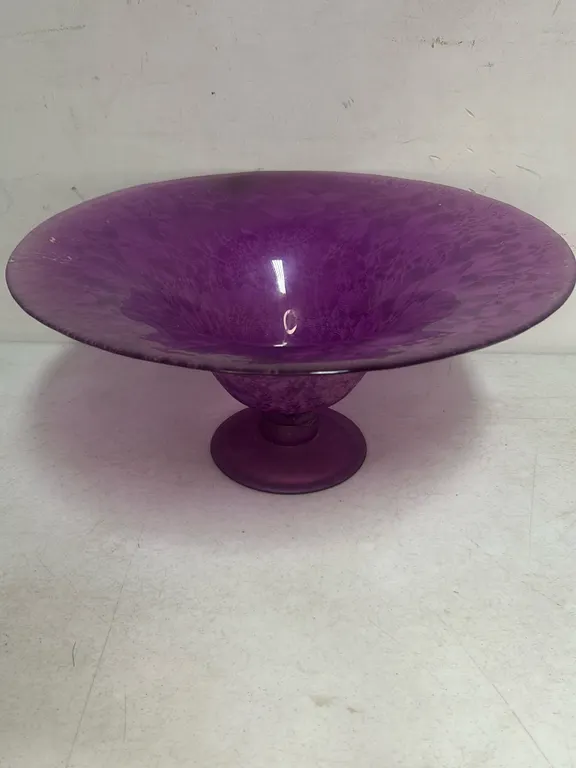 PURPLE PEDESTAL BOWL