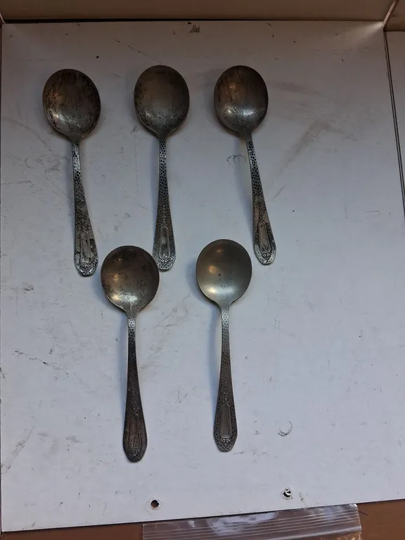 Silver Plated Soup Spoons (5)