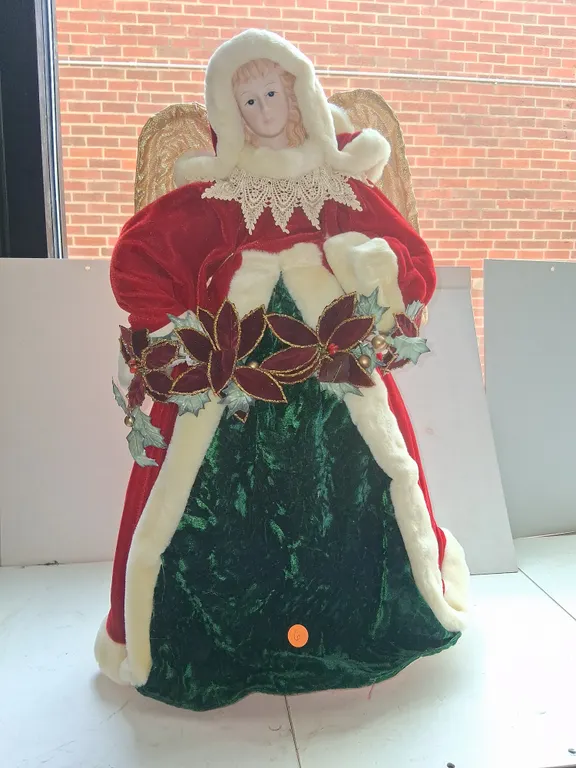 Vintage Christmas Angel w/ Porcelain Face