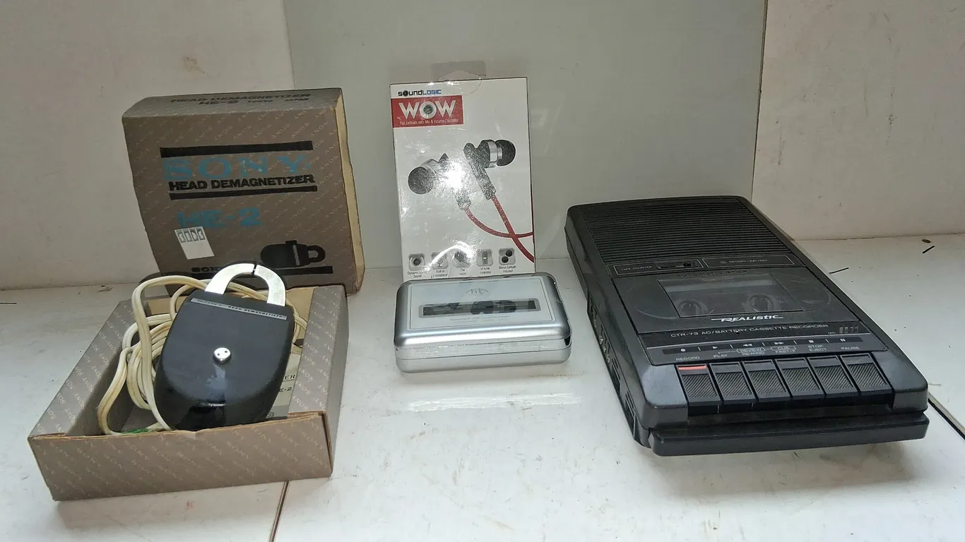 SONY Head Demagnetizer, Earbuds, Tape Recorder, Cassette Players