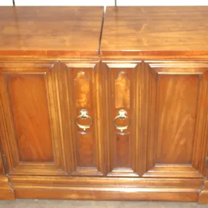 Drexel Wood Cabinet on Casters with Sliding Top