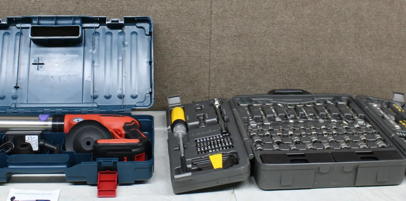 2 Tool Sets: Allied 180pc & Drain Cleaner