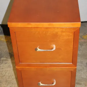 Wood Mobile 2-Drawer File Cabinet with Casters