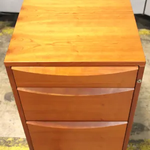 Wood Mobile File Cabinet with Locking Drawers