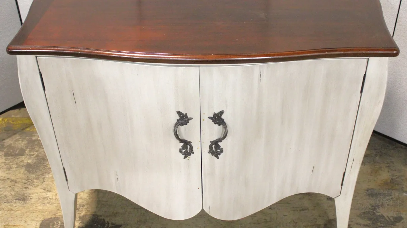 Arhaus Furniture Two-Tone Wood Cabinet