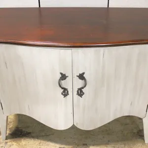 Arhaus Furniture Two-Tone Wood Cabinet