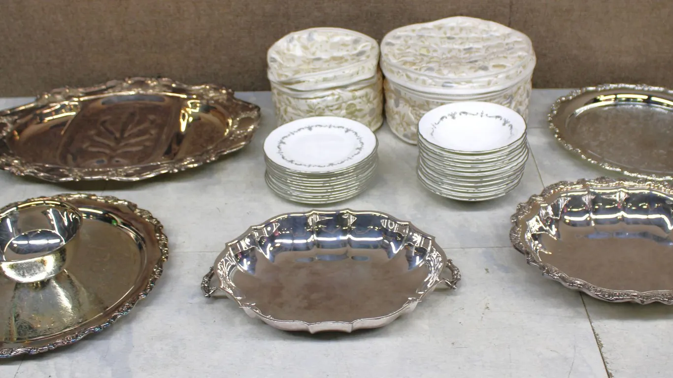 Royal Worcester Silver Chantilly China & Trays