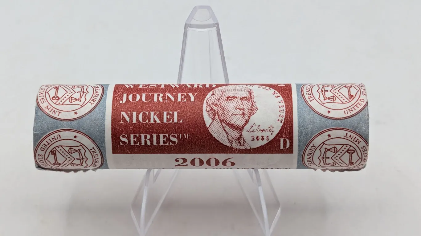 Uncirculated 2006-P Westward Journey Nickel Roll - Government packaging (40 Coins)