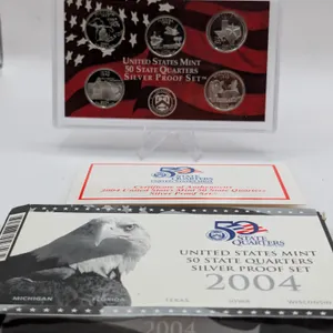 2004-S State Quarters 90% Silver US Mint Proof Set - 5 Coin OGP & COA