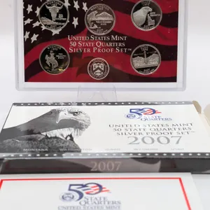 2007-S State Quarters 90% Silver US Mint Proof Set - 5 Coin OGP & COA