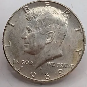 1969-D Kennedy Half Dollar Lightly Circulated (40% Fine Silver, Denver Mint)