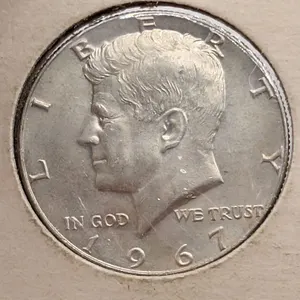 1967 Kennedy Half Dollar Lightly Circulated (40% Fine Silver, Bright Fields)