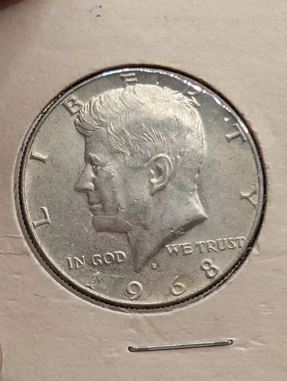 1968-D Kennedy Half Dollar $0.50 Circulated (40% Fine Silver, Denver Mint)