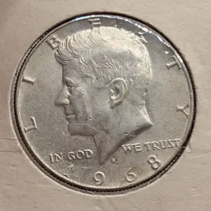 1968-D Kennedy Half Dollar $0.50 Circulated (40% Fine Silver, Denver Mint)